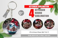Keychain Christmas Glass Ball Product Image 1