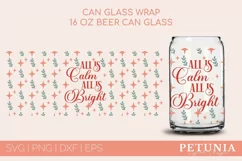 CHRISTMAS CAN GLASS WRAP CUT FILE BEING USED AS A CHRISTMAS BEER CAN GLASS WRAP PRINT