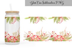 Christmas Libbey Glass Wrap | Poinsettia Glass Can Product Image 1