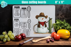 Christmas Kitchen conversion chart, Glass Cutting Boards Product Image 1