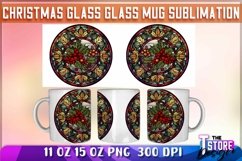 Christmas Glass Mug Sublimation | 11 oz 15 oz Mug Design Product Image 1