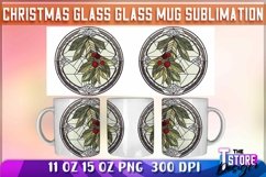 Christmas Glass Mug Sublimation | 11 oz 15 oz Mug Design Product Image 1