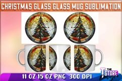 Christmas Glass Mug Sublimation | 11 oz 15 oz Mug Design Product Image 1
