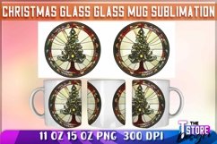 Christmas Glass Mug Sublimation | 11 oz 15 oz Mug Design Product Image 1