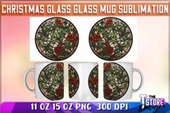 Christmas Glass Mug Sublimation | 11 oz 15 oz Mug Design Product Image 1