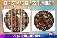 Christmas Glass Tumblers Wrap 20 oz. | Christmas PNG File Product Image 3