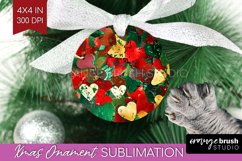 Glitter Christmas Ornament PNG - Faux Seqiun Sublimation Product Image 1