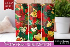Glitter Christmas Tumbler Wrap - Faux Seqiun Skinny Tumbler Product Image 1