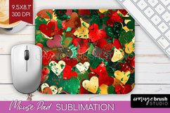 Glitter Christmas Mouse Pad Sublimation - Faux Seqiun PNG Product Image 1