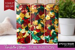 Glitter Christmas Tumbler Wrap - Faux Seqiun Skinny Tumbler Product Image 1