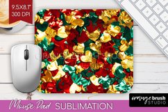 Glitter Christmas Mouse Pad Sublimation - Faux Seqiun PNG Product Image 1
