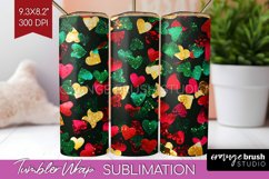 Glitter Christmas Tumbler Wrap - Faux Seqiun Skinny Tumbler Product Image 1