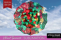 Glitter Christmas Wind Spinner PNG - Faux Seqiun Sublimation Product Image 1