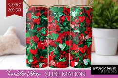 Glitter Christmas Tumbler Wrap - Faux Seqiun Skinny Tumbler Product Image 1