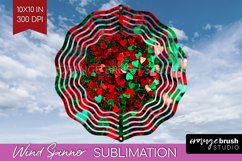 Glitter Christmas Wind Spinner PNG - Faux Seqiun Sublimation Product Image 1