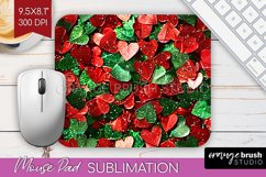 Glitter Christmas Mouse Pad Sublimation - Faux Seqiun PNG Product Image 1