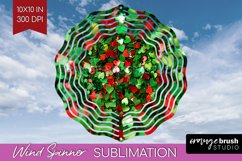 Glitter Christmas Wind Spinner PNG - Faux Seqiun Sublimation Product Image 1