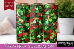 Glitter Christmas Tumbler Wrap - Faux Seqiun Skinny Tumbler Product Image 1