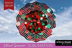 Glitter Christmas Wind Spinner PNG - Faux Seqiun Sublimation Product Image 1