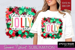 Funny Christmas Quote Square Tshirt Background - Xmas PNG Product Image 1