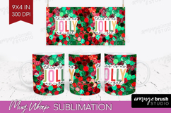 Funny Christmas Quote Mug Wrap - Xmas Glitter Mug PNG Product Image 1