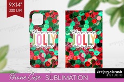 Funny Christmas Quote Phone Case PNG - Xmas Glitter Case PNG Product Image 1