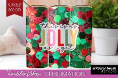 Funny Christmas Quote Tumbler Wrap - Xmas Glitter Tumbler Product Image 1