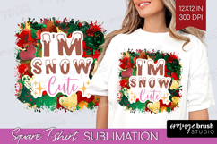 Funny Christmas Quote Square Tshirt Background - Xmas PNG Product Image 1