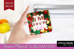 Funny Christmas Quote Magnet Sublimation - Xmas Glitter PNG Product Image 1