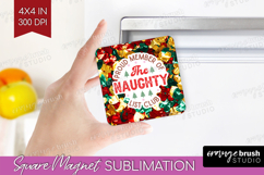 Funny Christmas Quote Magnet Sublimation - Xmas Glitter PNG Product Image 1