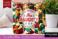 Funny Christmas Quote Tumbler Wrap - Xmas Glitter Tumbler Product Image 1