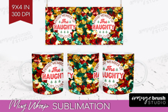 Funny Christmas Quote Mug Wrap - Xmas Glitter Mug PNG Product Image 1