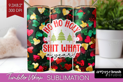 Funny Christmas Quote Tumbler Wrap - Xmas Glitter Tumbler Product Image 1