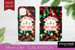 Funny Christmas Quote Phone Case PNG - Xmas Glitter Case PNG Product Image 1