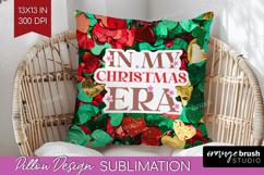 Funny Christmas Quote Pillow Sublimation - Xmas Glitter PNG Product Image 1