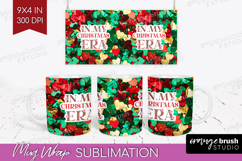 Funny Christmas Quote Mug Wrap - Xmas Glitter Mug PNG Product Image 1