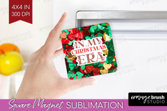 Funny Christmas Quote Magnet Sublimation - Xmas Glitter PNG Product Image 1