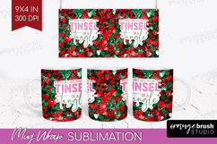 Funny Christmas Quote Mug Wrap - Xmas Glitter Mug PNG Product Image 1