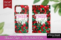 Funny Christmas Quote Phone Case PNG - Xmas Glitter Case PNG Product Image 1