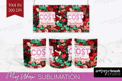 Funny Christmas Quote Mug Wrap - Xmas Glitter Mug PNG Product Image 1