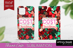 Funny Christmas Quote Phone Case PNG - Xmas Glitter Case PNG Product Image 1