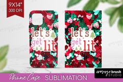 Funny Christmas Quote Phone Case PNG - Xmas Glitter Case PNG Product Image 1