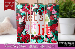 Funny Christmas Quote Tumbler Wrap - Xmas Glitter Tumbler Product Image 1