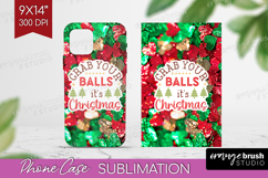 Funny Christmas Quote Phone Case PNG - Xmas Glitter Case PNG Product Image 1