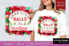 Funny Christmas Quote Square Tshirt Background - Xmas PNG Product Image 1