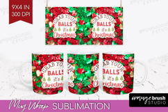 Funny Christmas Quote Mug Wrap - Xmas Glitter Mug PNG Product Image 1