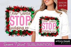 Funny Christmas Quote Square Tshirt Background - Xmas PNG Product Image 1