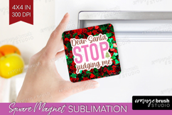 Funny Christmas Quote Magnet Sublimation - Xmas Glitter PNG Product Image 1