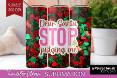 Funny Christmas Quote Tumbler Wrap - Xmas Glitter Tumbler Product Image 1