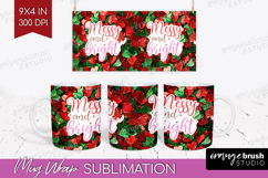 Funny Christmas Quote Mug Wrap - Xmas Glitter Mug PNG Product Image 1
